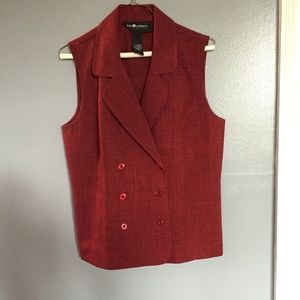 Sleeveless Blazer Top